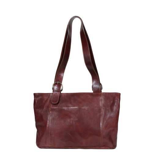 Handmade Moroccan Leather Handbag with Spacious Compartments
