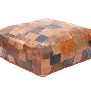 Handcrafted Genuine Leather Moroccan Poufs - Cozy Home Decor