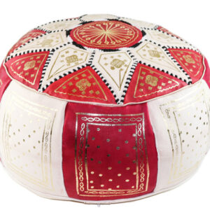 Handcrafted Moroccan Leather Pouf | Genuine Leather Seating