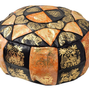 Moroccan Handmade Leather Pouf | Premium Quality & Customizable