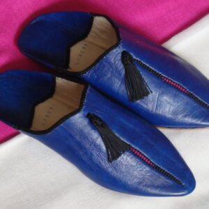 Luxurious Moroccan Leather Slippers for Elegant Home Comfort.