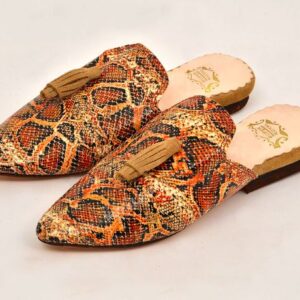 Luxurious Moroccan Leather Slippers with Cushioned Insole