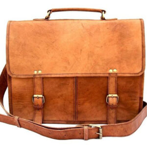 Luxury Moroccan Leather Messenger Bag - Handcrafted and Stylish