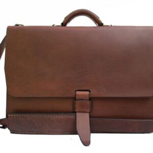 Brown Moroccan Leather Messenger Bag - Handmade Vintage Style