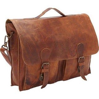 Vintage Brown Leather Handcrafted Messenger Bag - Moroccan Artisans Crafted | Fez Tanneries Durable Premium Men Women