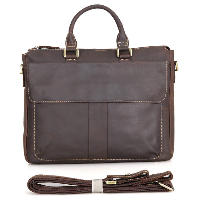 Luxurious Moroccan Leather Dark Brown Messenger Bag