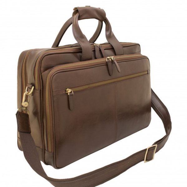 Brown Leather Messenger Bag - Premium Moroccan Craftsmanship