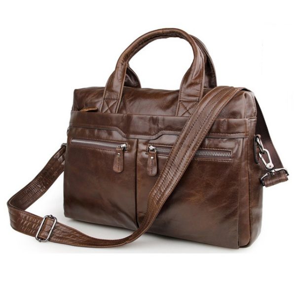Premium Moroccan Brown Leather Messenger Bag