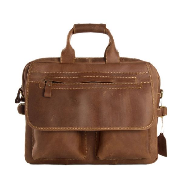 Tan Leather Moroccan Messenger Bag - Handcrafted Stylish Shoulder Bag