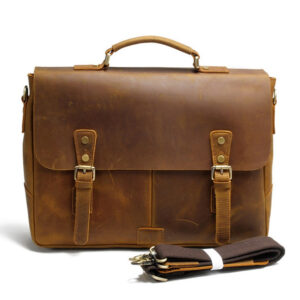 Urban Chic Distressed Brown Leather Messenger Bag - Premium Quality & Versatile Style