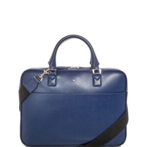 Blue Leather Messenger Bag | Handcrafted Fez Tanneries Style