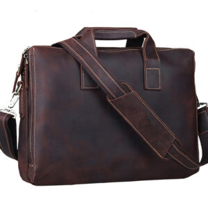 Vintage Brown Leather Messenger Bag | Premium Moroccan Craftsmanship