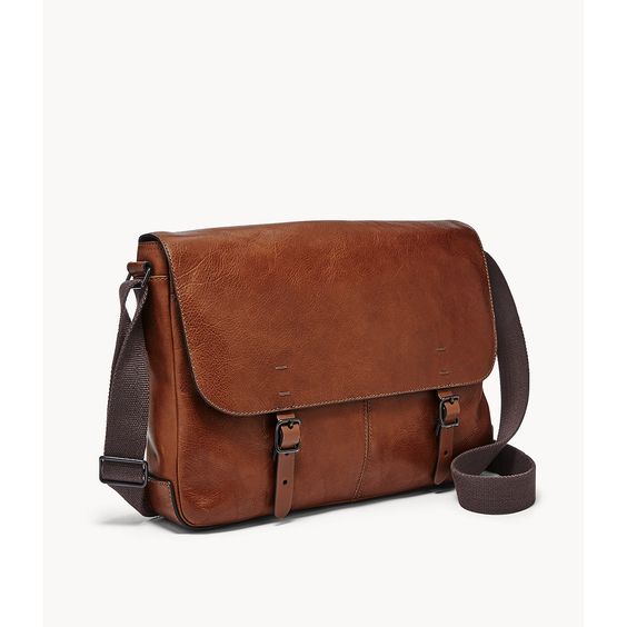 Dark Tan Handmade Moroccan Leather Messenger Bag - Premium Quality