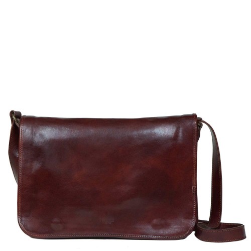 Burgundy Moroccan Leather Messenger Bag