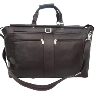 Dark Brown Handcrafted Moroccan Leather Messenger Bag | Adjustable Strap & Multiple Pockets for Men & Women