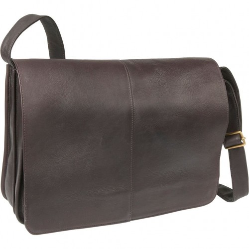 Refined Dark Brown Leather Messenger Bag | Handcrafted in Morocco