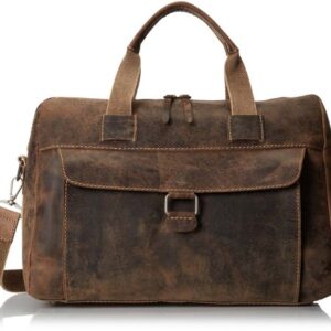 Artisan-crafted Distressed Brown Moroccan Leather Messenger Bag