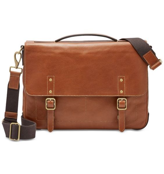 Hazelnut Moroccan Leather Messenger Bag