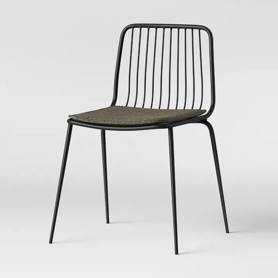 Moroccan Hand-Forged Black Metal Chair | Modern Style & Comfort