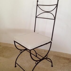 Moroccan Hand-Forged Metal Chair - Unique Design & Durability