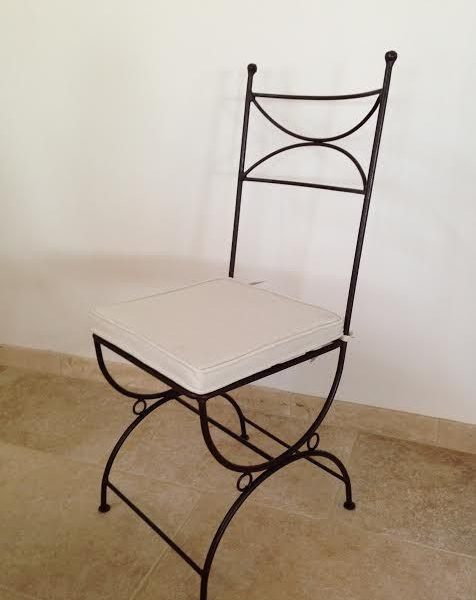 Moroccan Hand-Forged Metal Chair - Unique Design & Durability