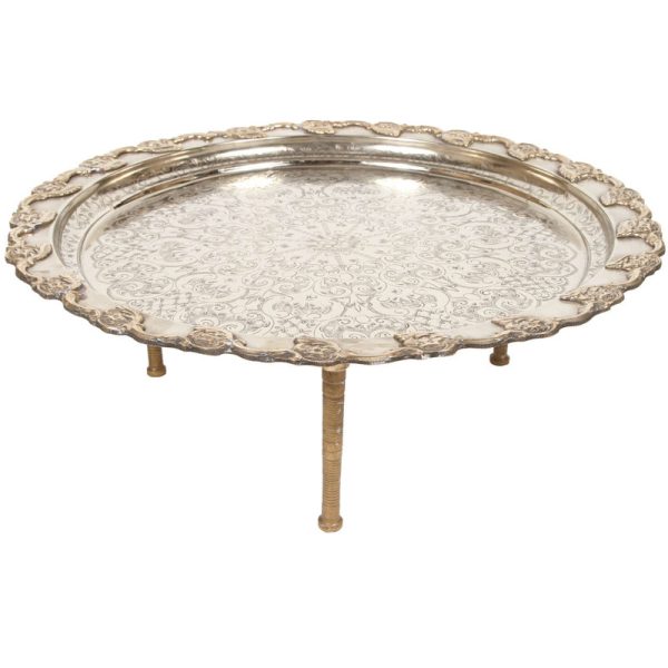 Moroccan Handmade Aluminum Table - Traditional Design