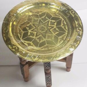Moroccan Handcrafted Metal Table with Detachable Serving Tray - Elegant and Versatile Décor Piece, Customizable Fit