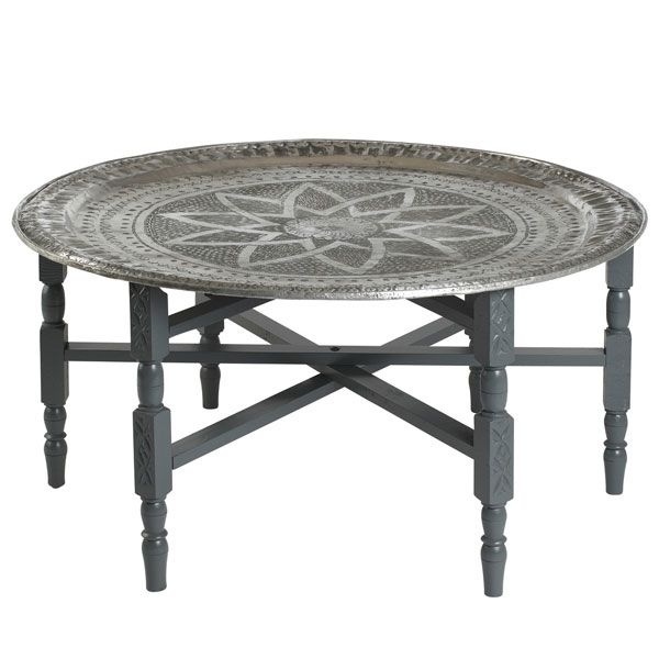 Metal Tray Table - Moroccan Style Handcrafted Metal Tables