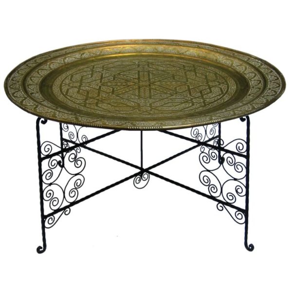 Handcrafted Moroccan Metal Tables with Detachable Tray - Customize to Fit Your Space.
