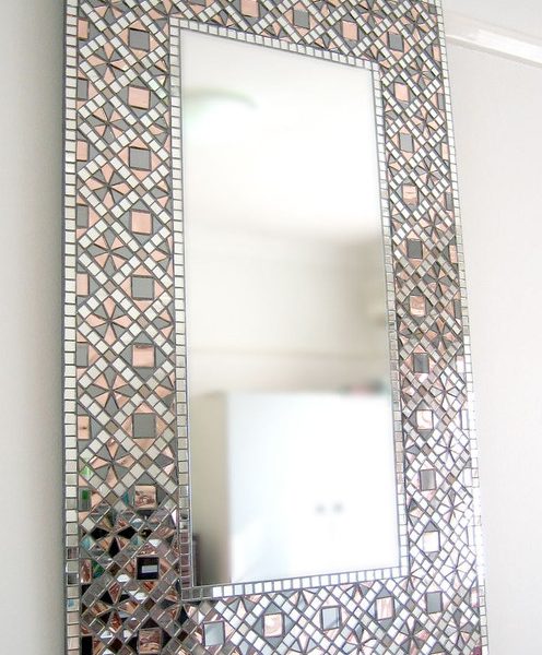 Moroccan Mosaic Tile Inlay Mirror - Handcrafted Exotic Accent