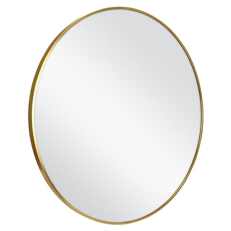 Gold Moroccan Round-Framed Mirror – Illuminate and Enlarge Any Room