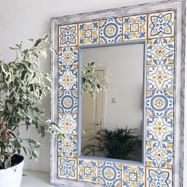 Moroccan Mosaic Mirror - Handmade Mosaic Tile Inlays