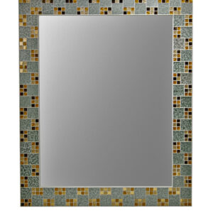 Moroccan Mosaic Tile Square Mirror with Round Central Mirror - Handmade Elegance