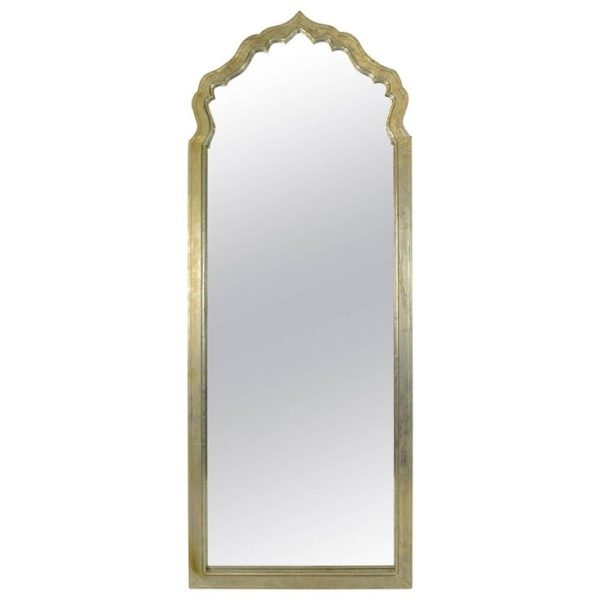 Moroccan Style Handcrafted Iron Mirror in Gold Finish