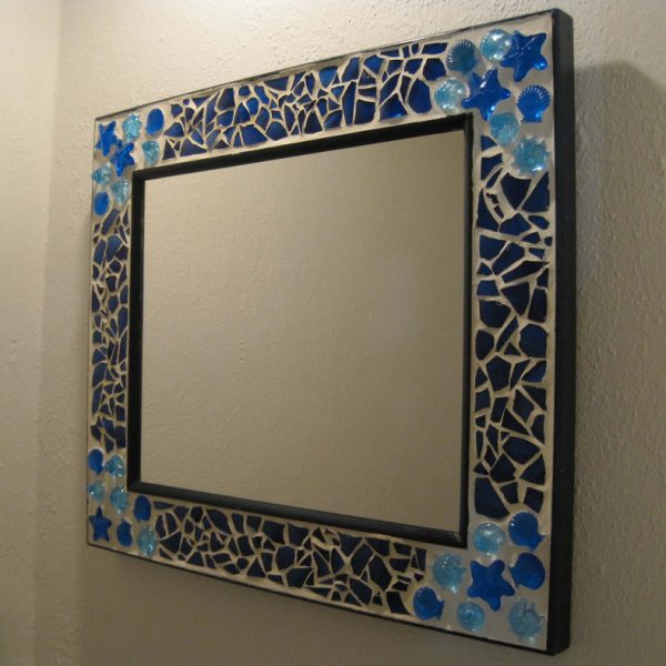 Square Moroccan Mosaic Mirror - Handmade Tile Inlays