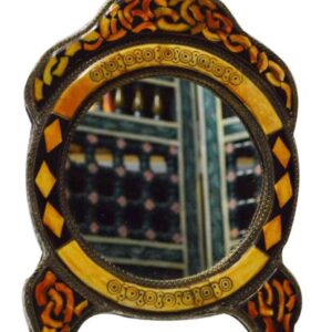 Hand-Carved Moroccan Arch Wooden Mirror | Custom Dimensions