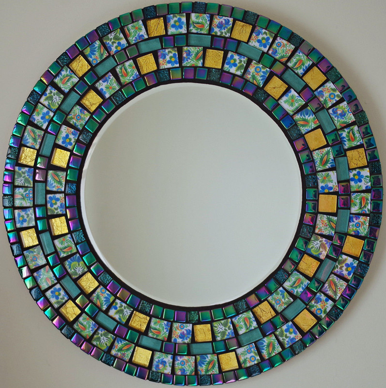 Moroccan Mosaic Round Mirror | Handcrafted Artistry