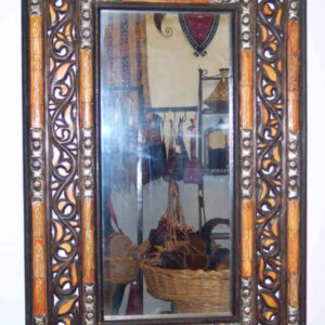 Moroccan Arabesque Vintage Mirror - Intricate Brass Engraving