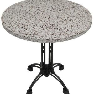 Hand-Crafted Moroccan Mosaic Table with Reclaimed Ivory Glazed Tiles