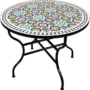 Handmade Moroccan Mosaic Table - Vibrant Colors & Intricate Patterns