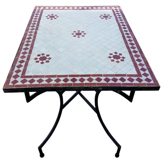 Elegant Moroccan Mosaic Bistro Table - Handmade in Fez