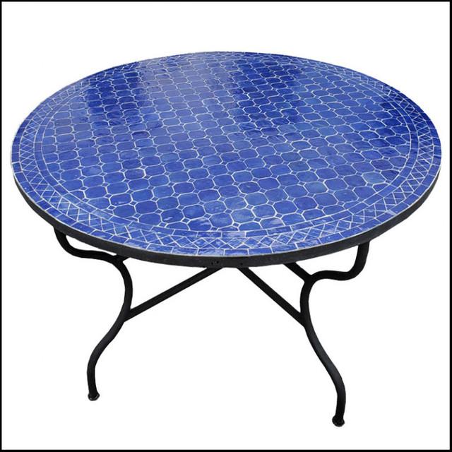 Handcrafted Moroccan Mosaic Table for Indoor & Outdoor Use