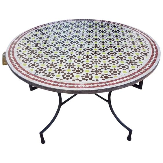 Mosaic Table 048 - Handmade Moroccan Mosaic Table