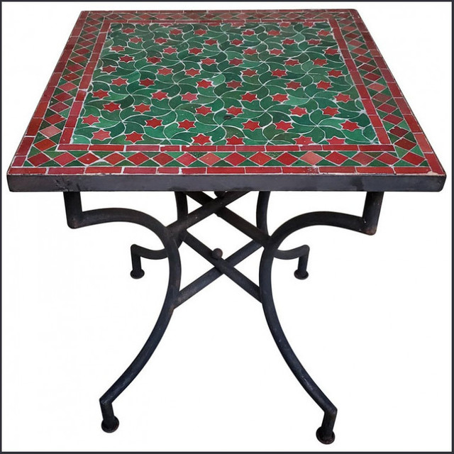 Exquisite Moroccan Mosaic Table, Handcrafted in Fez