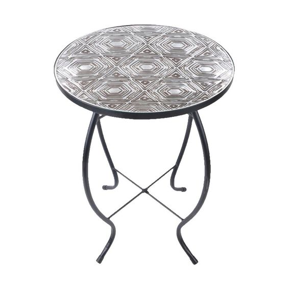 Handcrafted Moroccan Mosaic Table | Ivory & Tan Design