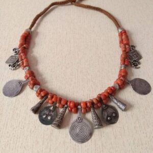 Moroccan Tuareg Berber Geometric Necklace - Handcrafted Ethnic Elegance