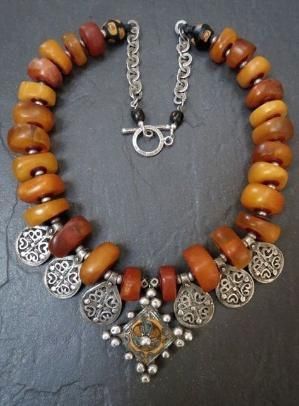 Moroccan Tuareg Berber Necklace - Handcrafted Geometric Design