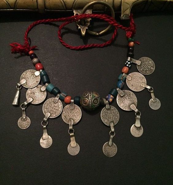 Moroccan Tuareg Berber Geometric Necklace - Handcrafted Ethnic Charm