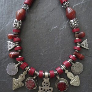 Moroccan Tuareg Berber Geometric Necklace - Handcrafted Beauty