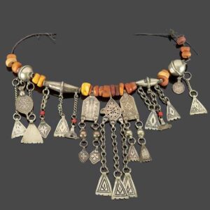 Authentic Moroccan Tuareg Berber Necklace - Geometric Artistry